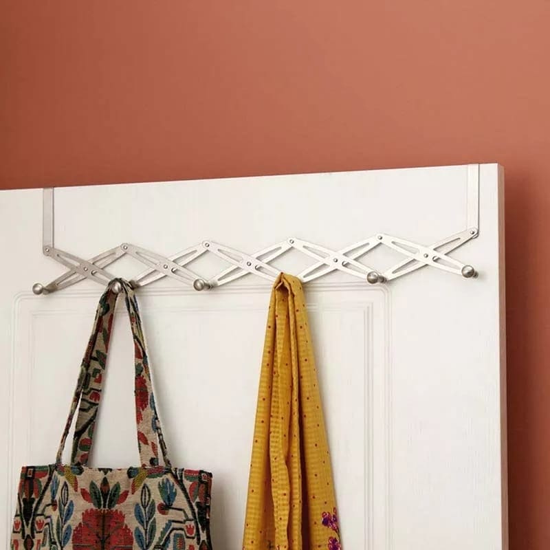 6 Hooks Multifunction Organizer, Foldable Hook Wall Door Hanger, Expandable Coat Rack Hanger, Wall Mounted Pine Hooks 6 Hooks Multifunction Organizer, Foldable Hook Wall Door Hanger, Expandable Coat Rack Hanger, Wall Mounted Pine Hooks